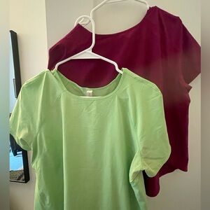 Two lululemon size 10 workout tops!